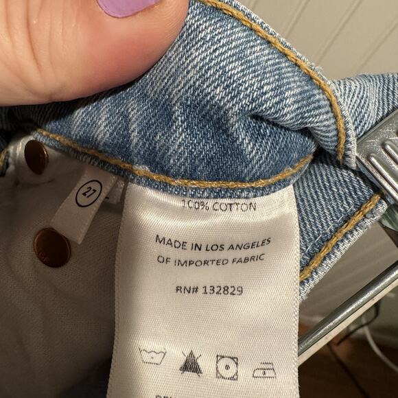 Grlfrnd Sara Super High Rise Slim Straight Jeans Size 27 - Picture 9 of 9